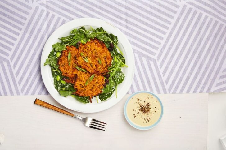 sweet-potato-cakes-with-kale-and-bean-salad-BestRecipeFinder